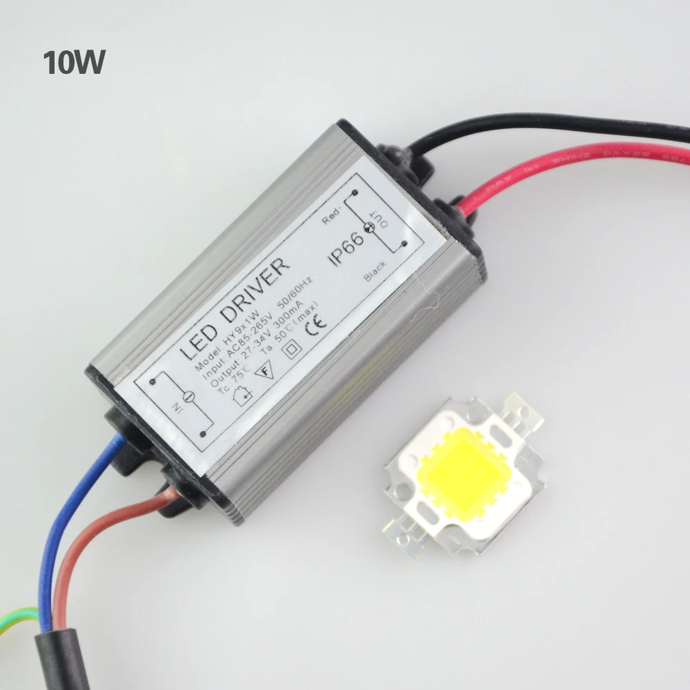 Мощный светодиодный COB настоящий 10 Вт 20 30 50 LED + источник питания прожектор матрица