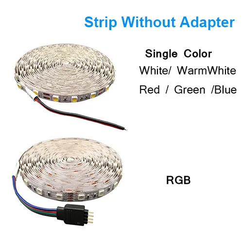 Светодиодная лента постоянного тока 12 В RGB SMD 2835 5050 Гибкая Диодная лента 5 м 10 м 15 м 44Key пульт дистанционного управления полный комплект водонепроницаемого освещения - Испускаемый цвет: only strip