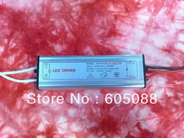 (15 20) * 1 Вт Светодиодный драйвер постоянного тока AC85 265v DC36 72v 310ма источник питания