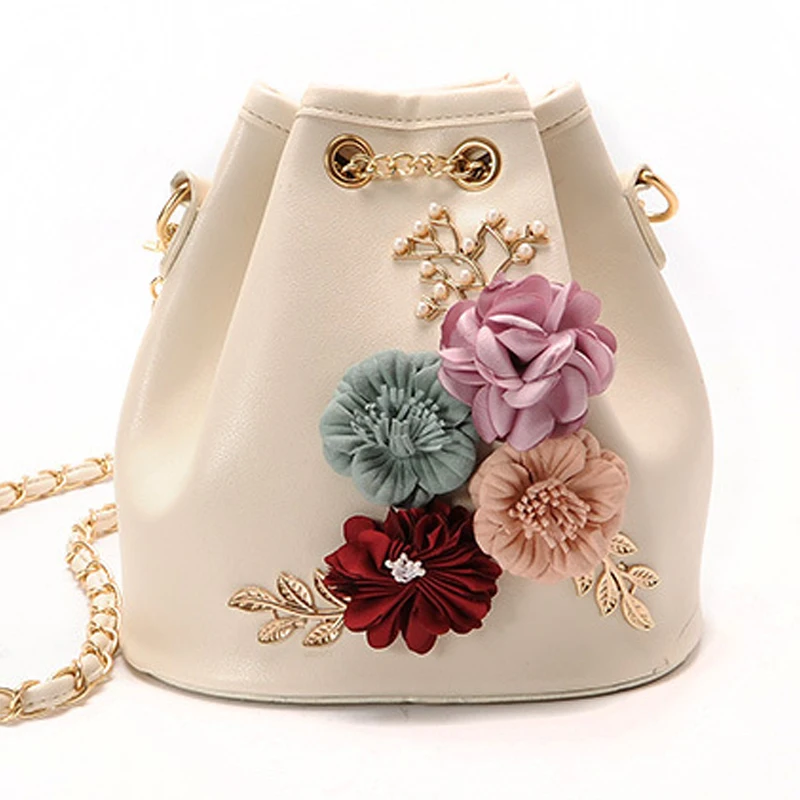 Женские сумки ручной работы с цветами мини через плечо цепочкой маленькие