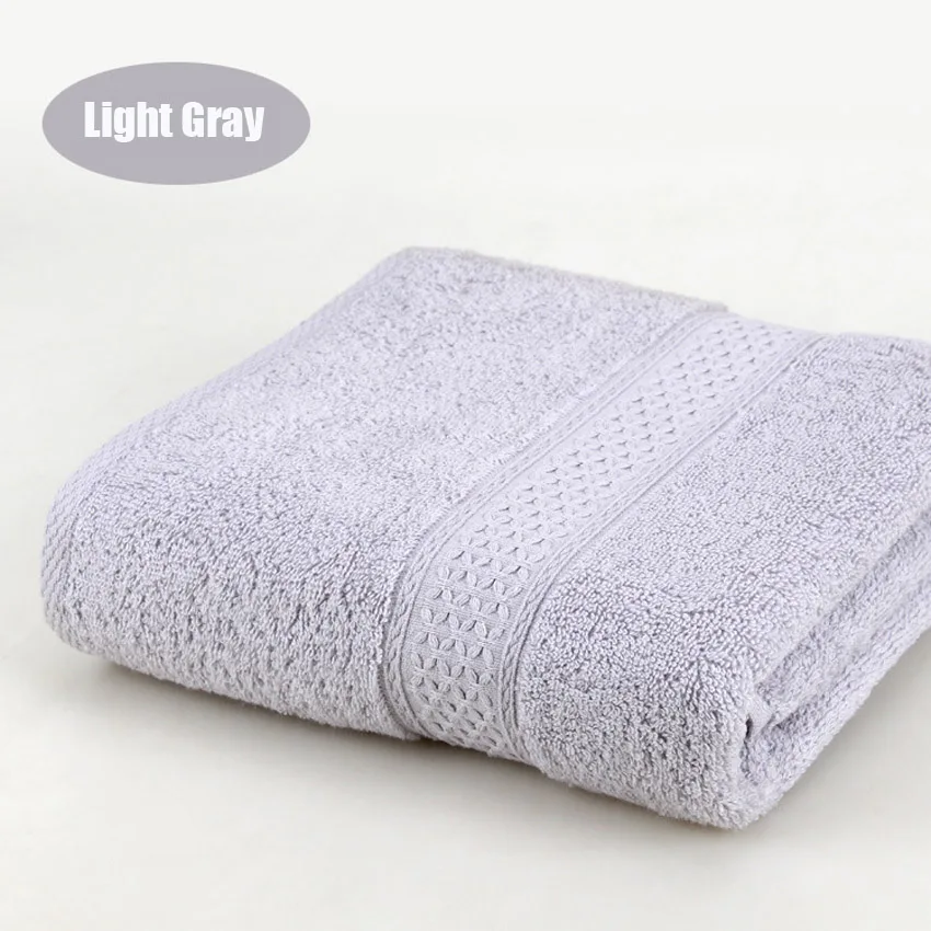 Light Gray Супер абсорбирующее большое полотенце из чистого хлопка, банное полотенце 70*140, плотное мягкое полотенце для ванной комнаты, удобное пляжное полотенце, 15 цветов - Цвет: Light Gray