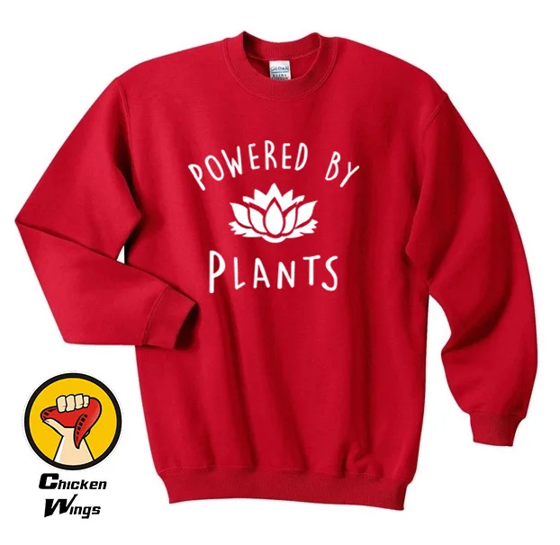

Powered by Plants Top Crewneck Sweatshirt Unisex More Colors XS - 2XL