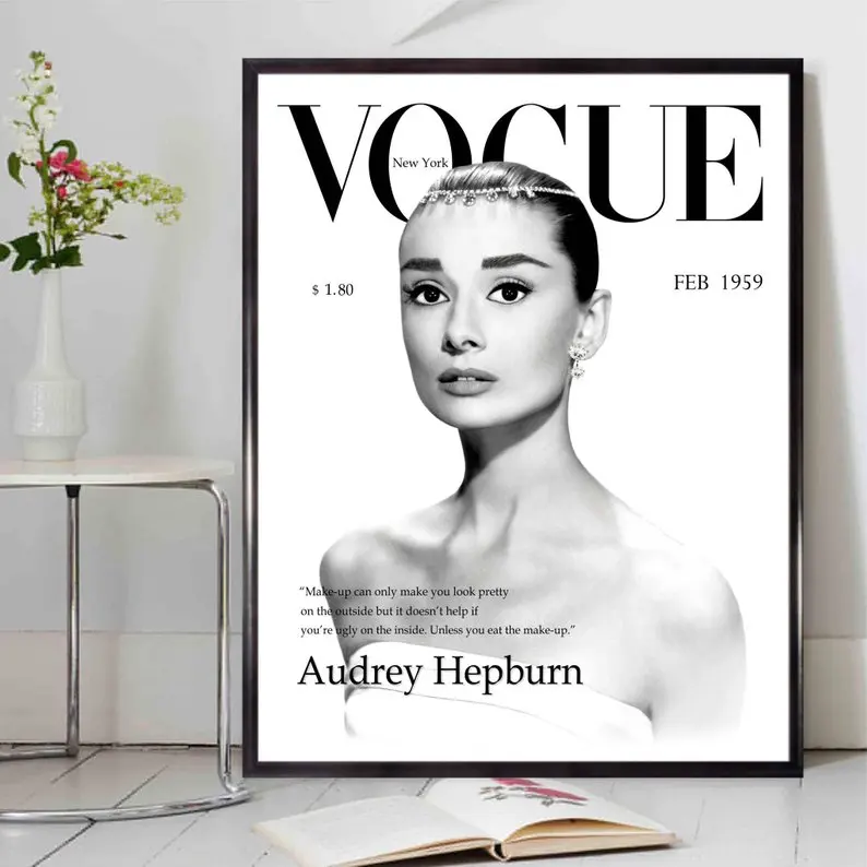 Cuadros Beauty Vogue Одри Хепберн настенные художественные принты и постеры модные