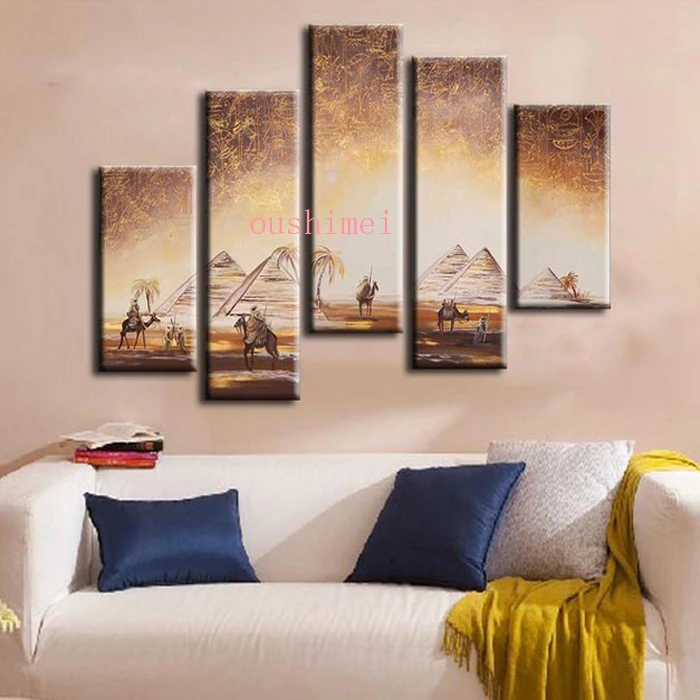 Картина пирамиды Египта ручной работы современная абстрактная масляная