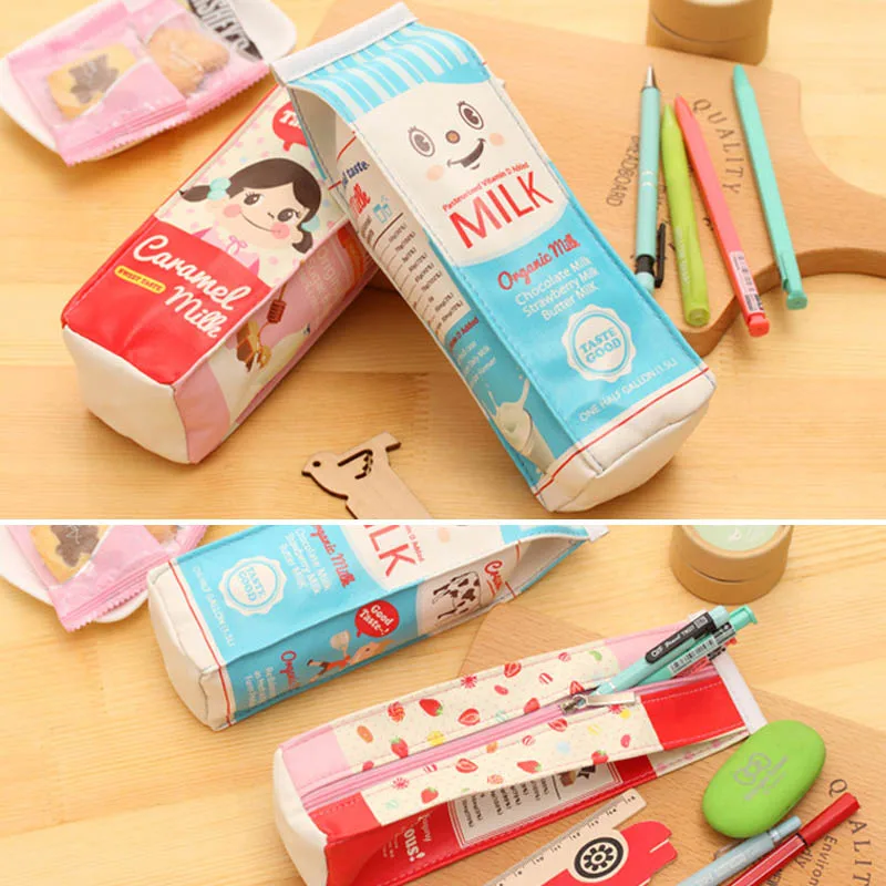 Новый чехол карандаш для молочных коробок пенал из искусственной кожи сумка