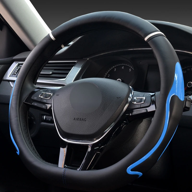 HuiER чехол рулевого колеса автомобиля D форма 6 цветов для Volkswagen VW Golf R Alltrack Passat Nissan