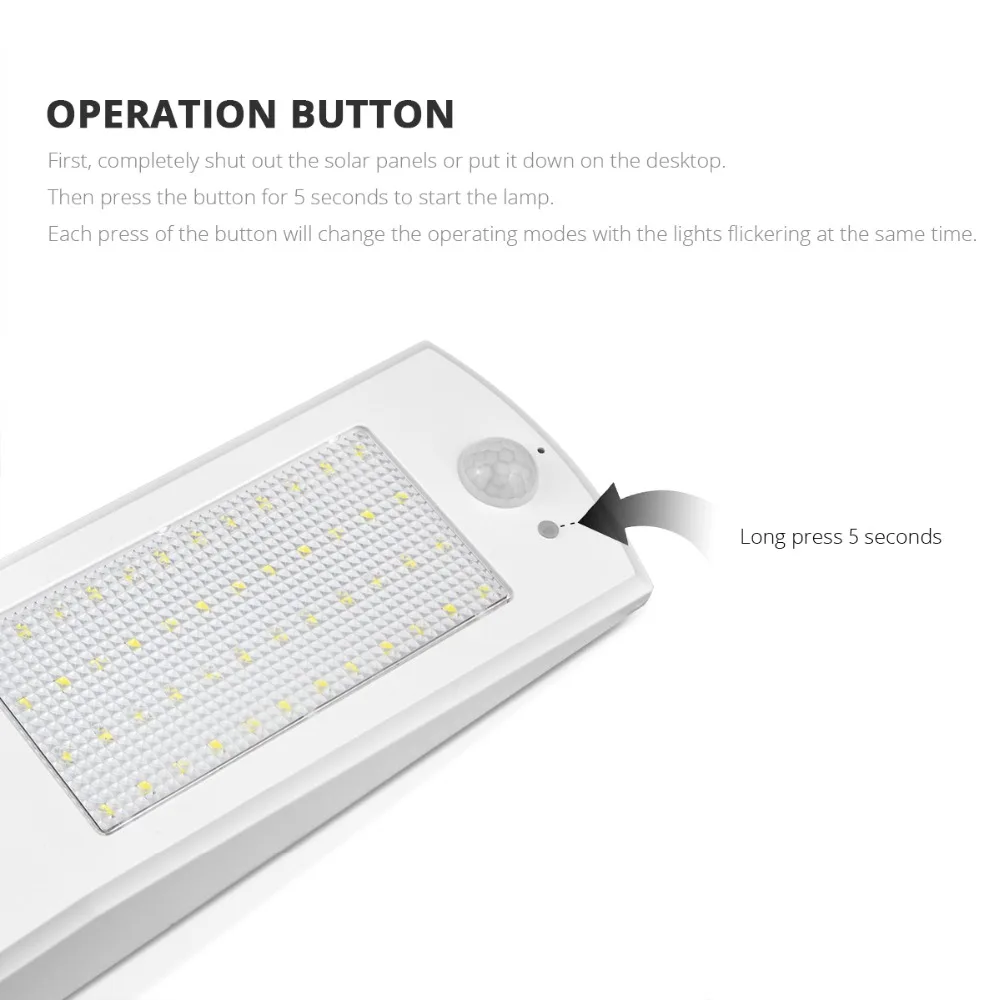 Уличный садовый светильник с ИК датчиком движения на солнечной энергии