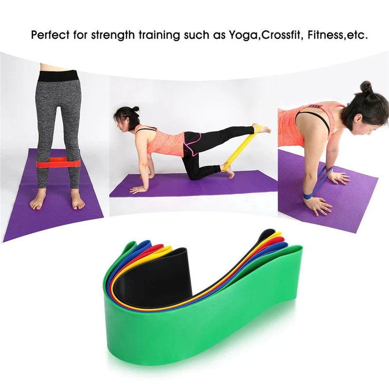 5 шт. резинки для тренировки латексные петли йоги спортзала силовой спортивные