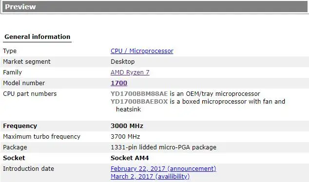 Новый процессор amd ryzen 7 1700 3 0 ГГц Восьмиядерный 16 резьбовой 65 Вт TDP procesdor Socket AM4