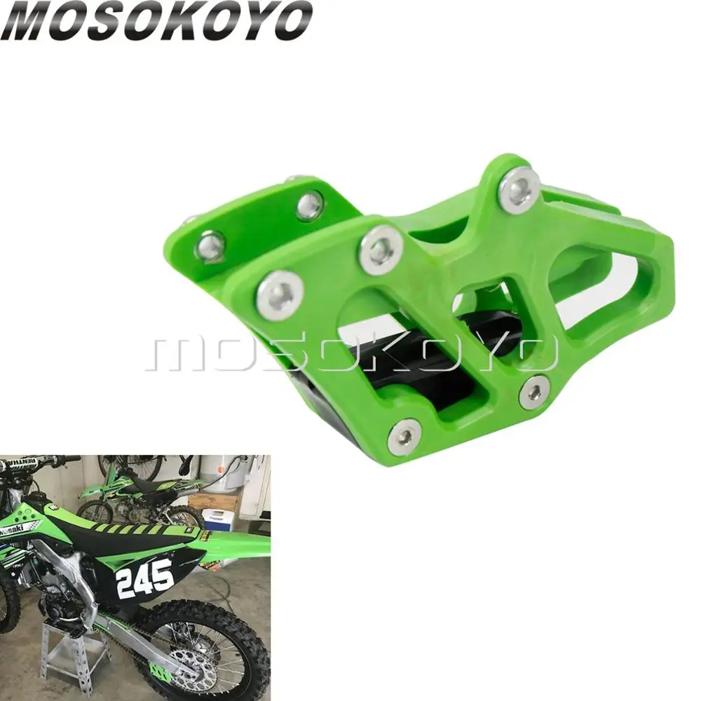 Зеленая направляющая для велосипеда внедорожника Kawasaki KX250F KX450F KLX450R защитная