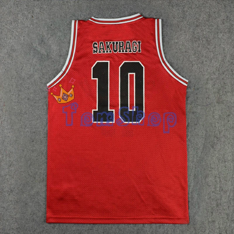 Костюм для косплея аниме Slam дамк SHOHOKU Sakuragi Hanamichi красного цвета баскетбольная