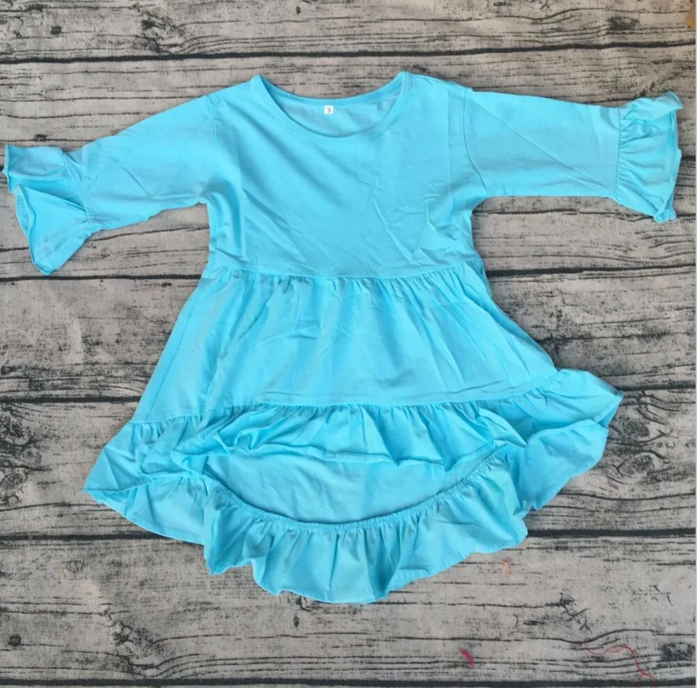 Милые персонализированные Высокая Низкая Hemlines с расклешенными рукавами платье