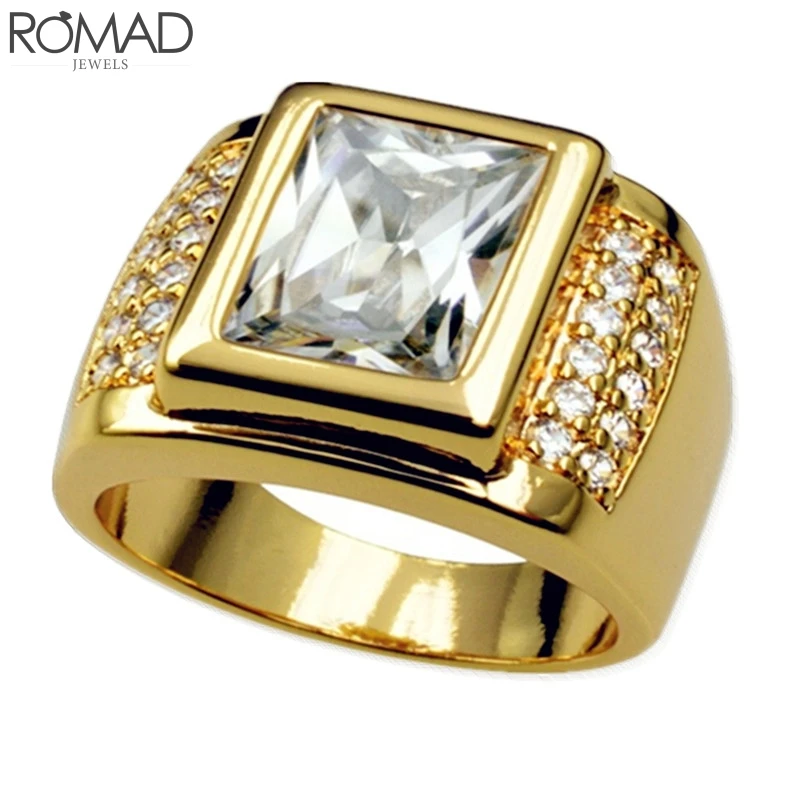 ROMAD хип-хоп кольцо с фианитом для мужчин кристаллами и стразами в стиле панк-рок