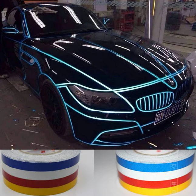 2 см X 500 автомобиля наклейка светоотражающая лента стикеры Тюнинг автомобилей