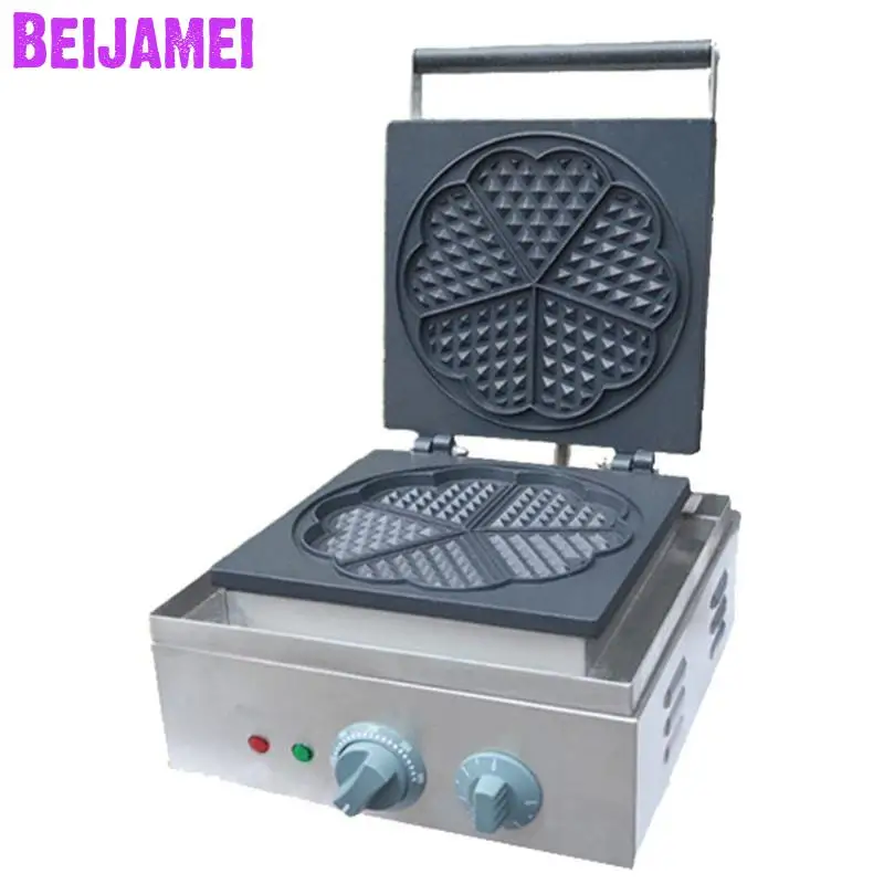 BEIJAMEI Restaurant Electric Heart Shape Waffle Maker Machine 110v 220v Commercial Mini Waffles | Бытовая техника