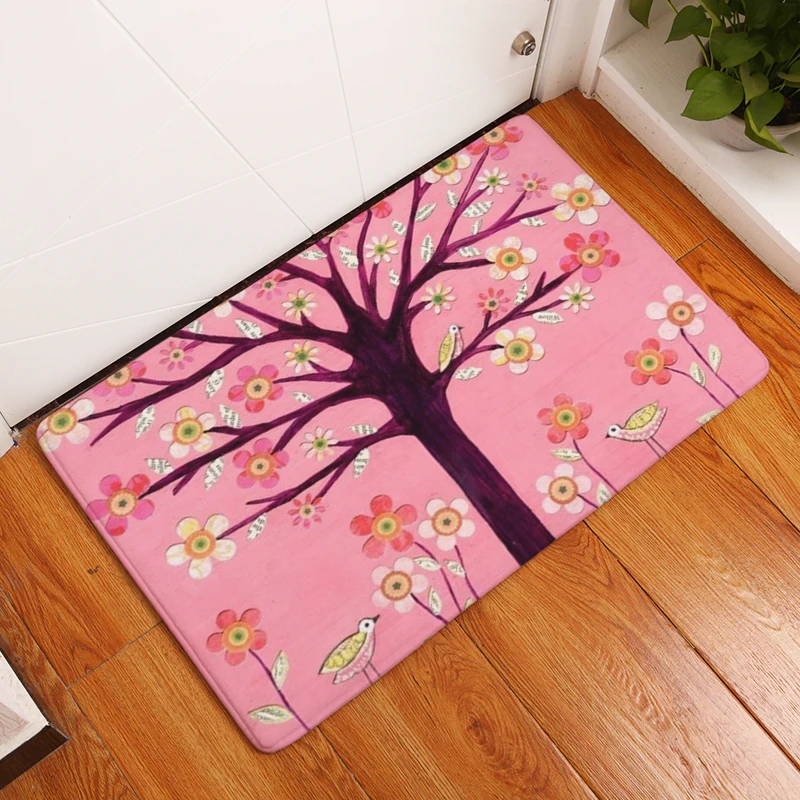 Новые ковры с принтом деревьев Нескользящие кухонные коврики для дома гостиной