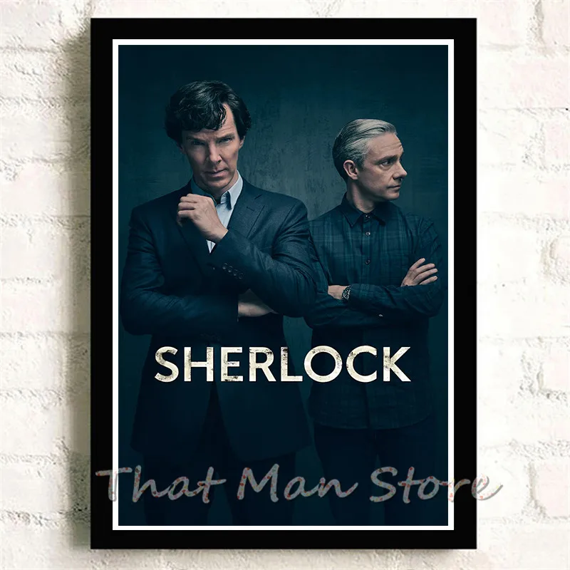 Шерлок Холмс Американский сериал/белая крафт-бумага/наклейки на стену/постер для бара/кафе/декоративная живопись