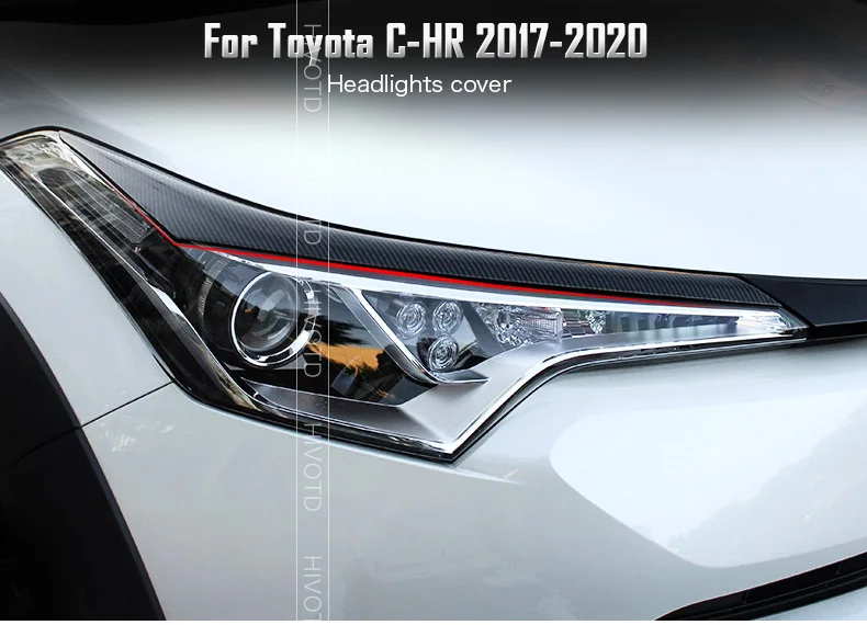 Hivotd для Toyota C-HR CHR ABS Автомобильная наружная передняя фара лампа брови полосы покрытия Аксессуары внешняя отделка