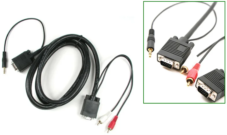 VGA кабель vga с аудио DC3.5/RCA HD15/RCA-ST компьютер ТВ | Обустройство дома