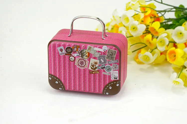 360pcs Continental Mini Tin Box Retro Suitcase Handbag Small Rectangular Candy Container | Дом и сад