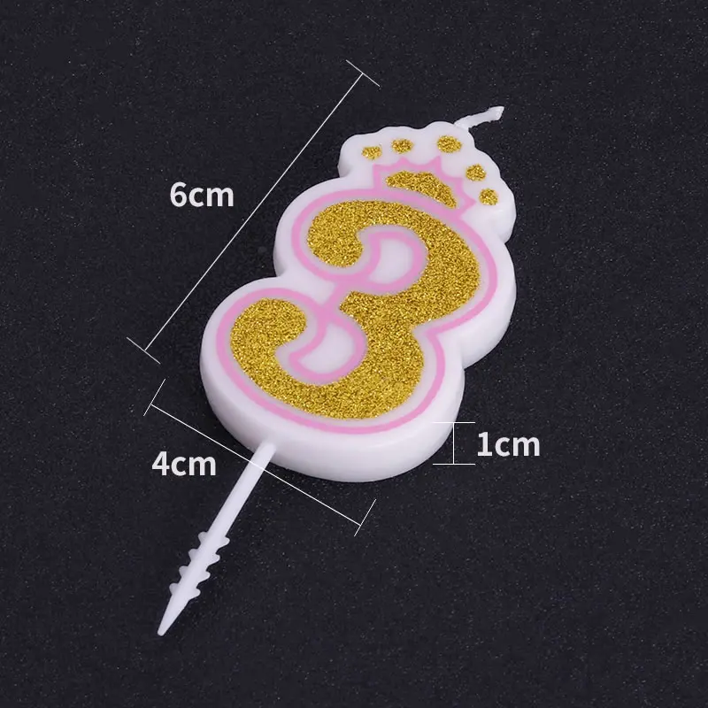 День рождения цифры свечи для детей день торт Топпер Свадьба вечеринка Декор