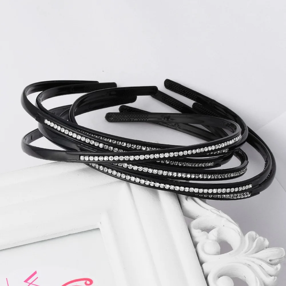 2 шт. Кристаллы Стразы ободок для волос простой повязки женщин и девушек повязка