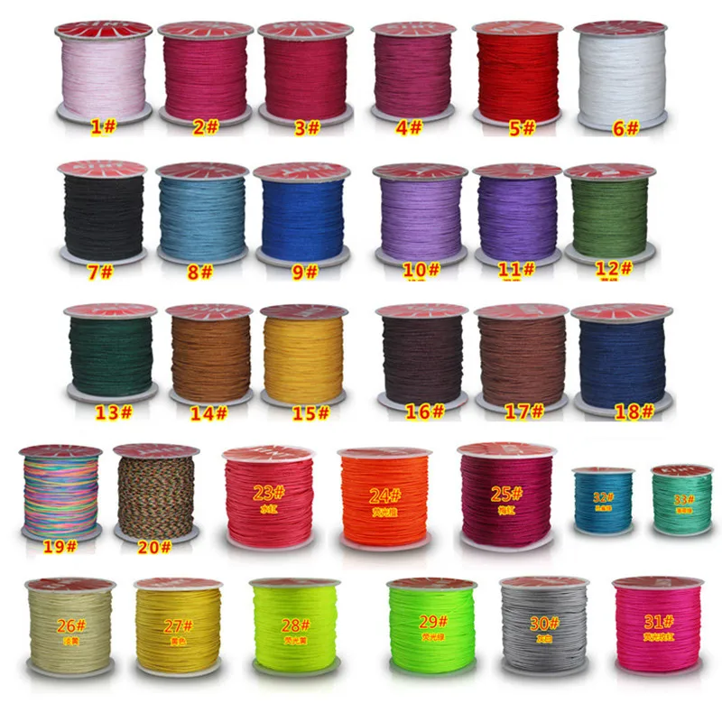 Мм нейлоновый шнур мм 0 8 китайский узел Макраме Rattail браслет плетеный строка 45