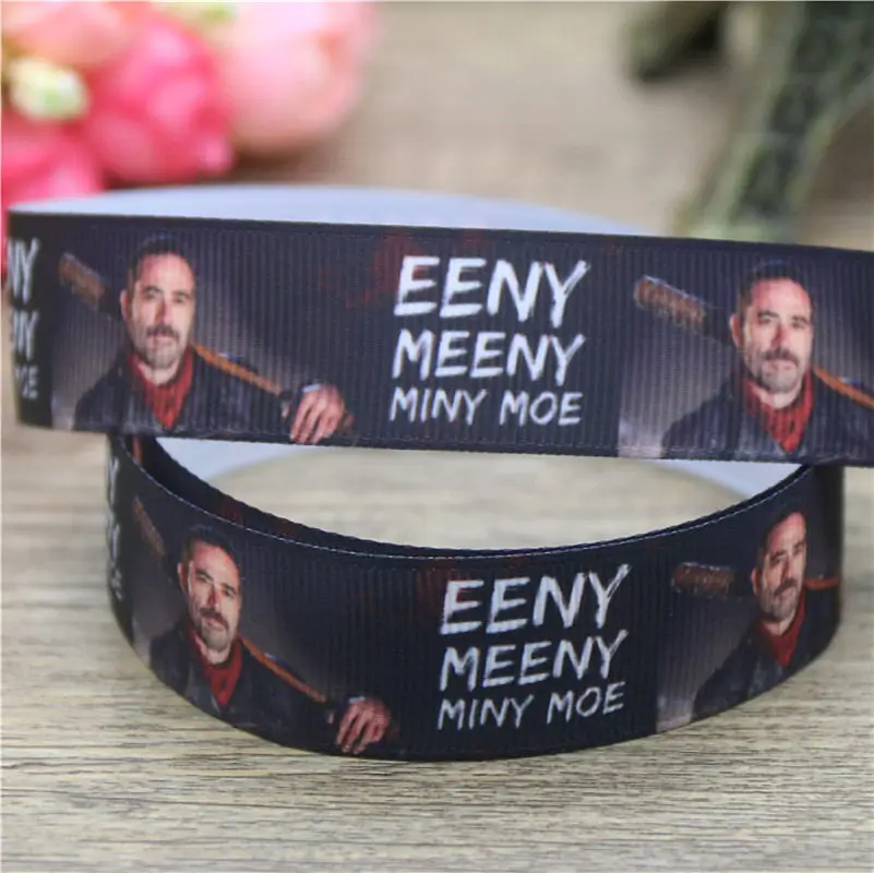 DUWES 50 ярдов Ходячие мертвецы Эни Мэни Минни печатных grosgrain ленточный аксессуар