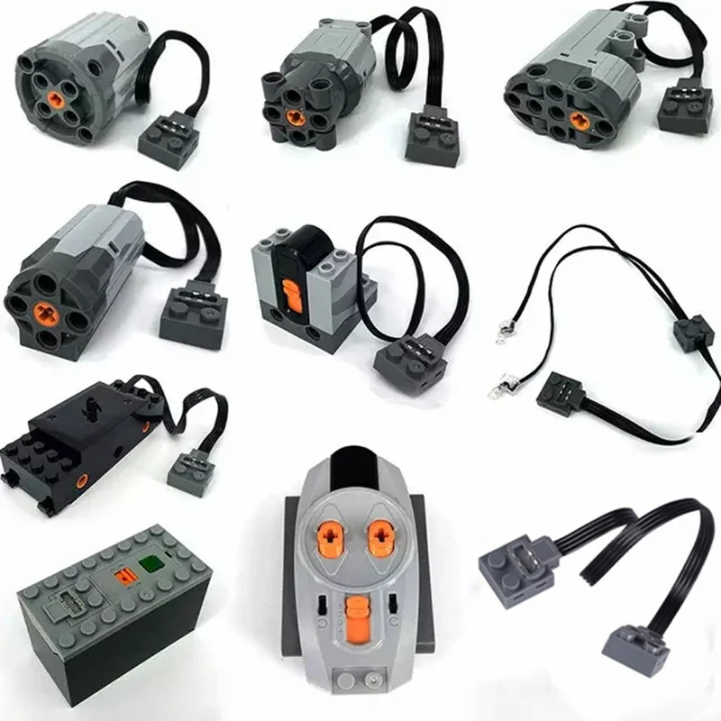 

High-Tech parts compatible for logoes multi power functions tool servo blocks train electric motor PF model sets building kits