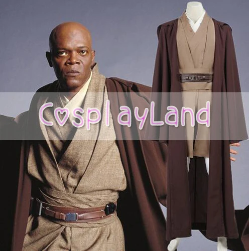 Звездные войны Mace Windu Рыцарь Джедай косплей костюм для взрослых плащ Хэллоуин