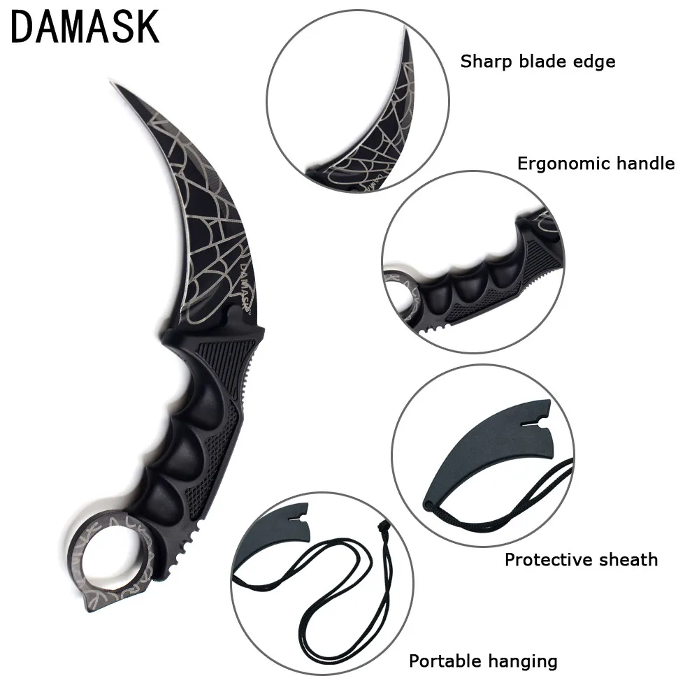 Удивительный дизайн бренда Damask счетчик Strike CSGO Karambit нож профессиональный набор