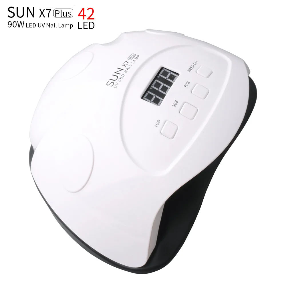 Новейшая Сушилка для ногтей SUN X7 Plus 90 Вт 42 светодиода УФ машина отверждения гель