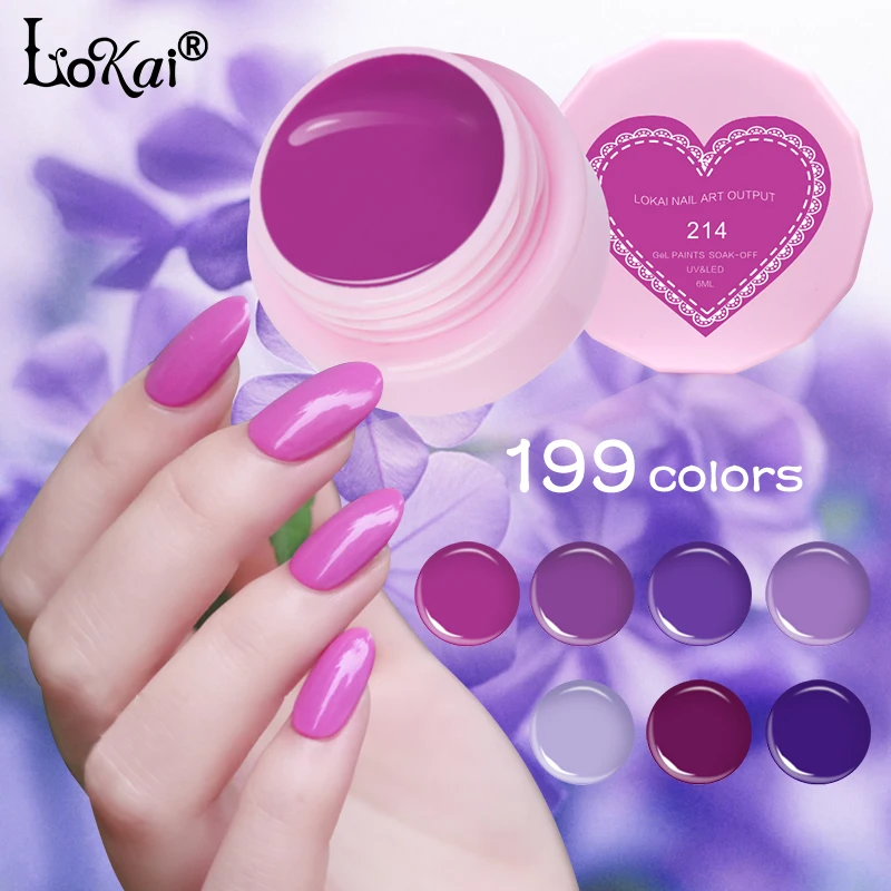 6 мл Горячая продажа цветной лак для ногтей УФ лампа лаковое гелевое покрытие