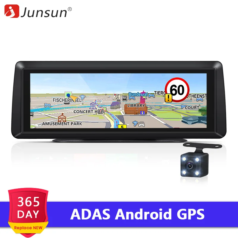 Junsun E94P 4G Android ADAS авторегистратор камера FHD 1080 P двойной объектив 7 84 &quotDVR с Wi Fi gps