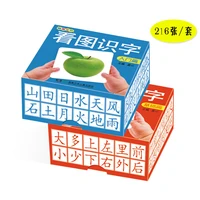 kids toddlers babies chinese figure literacy card learning cards books for children age 6 12 2 boxesset 216 cards in total