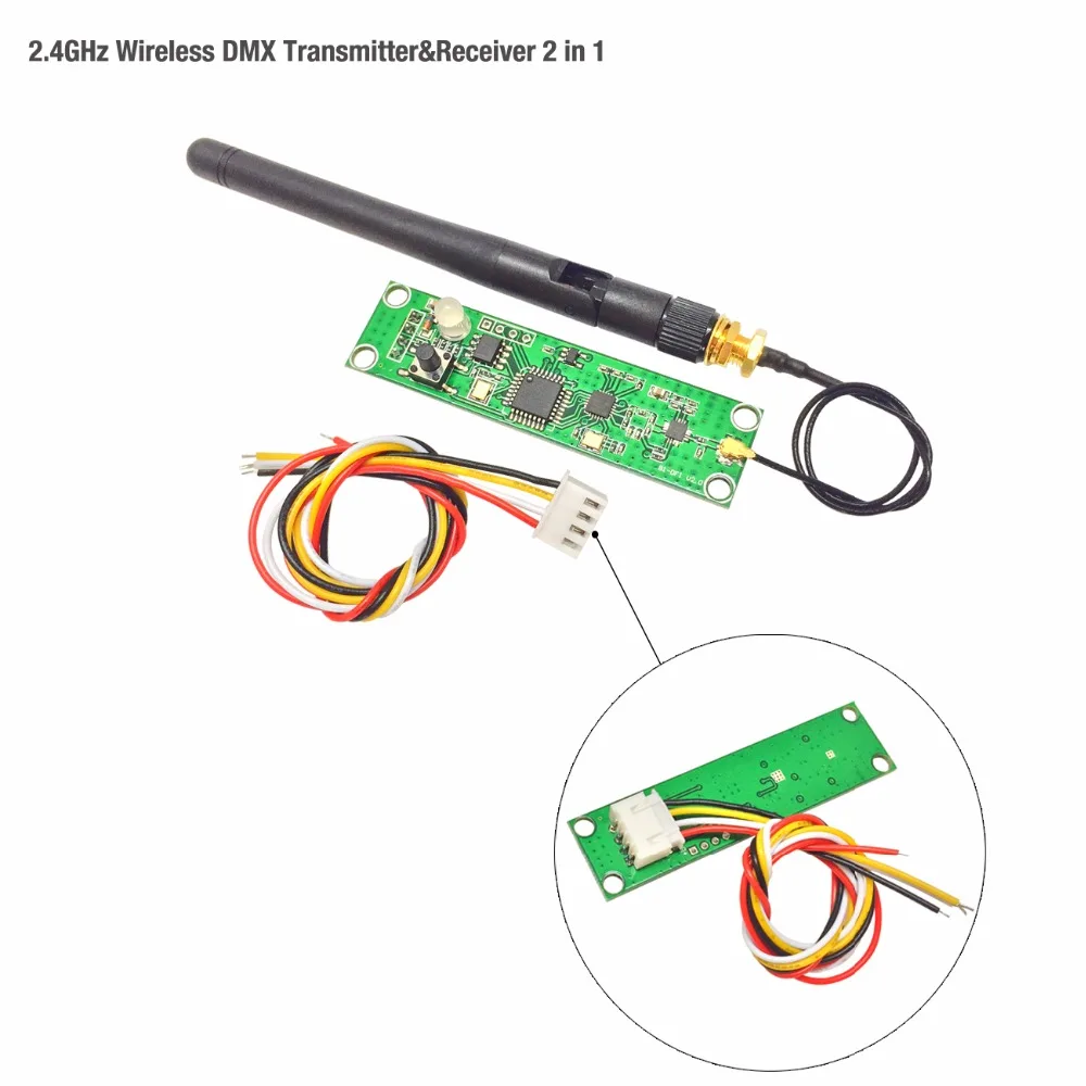 15 шт./лот свет диско контроллер мини-pcb модуль Беспроводной DMX 512 передатчик и приемник 2 в 1 контроллер для DJ освещение сцены