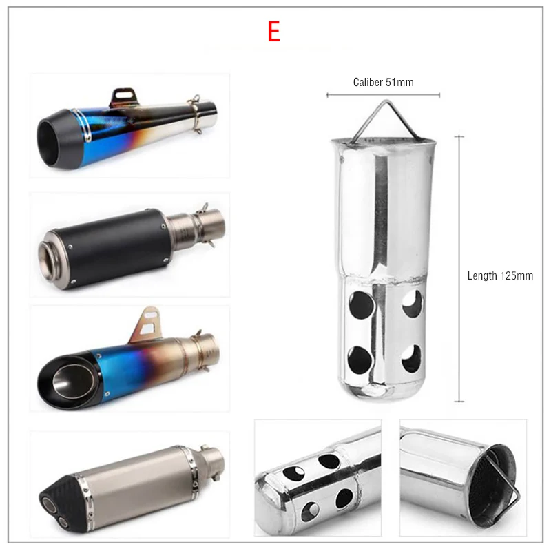 8 models Universal Motorcycle Exhaust Muffler Insert DB Killer Noise Eliminator Pipe Rear Tail Throat Liner moto silencieux Tube|Выхлопные