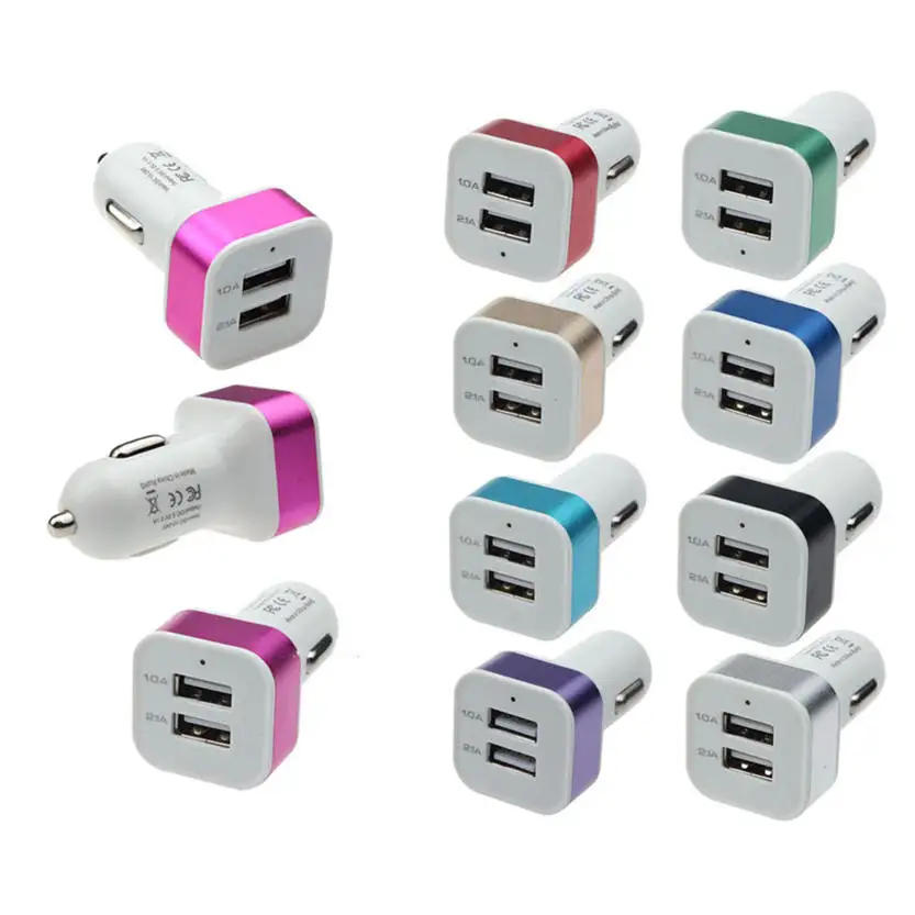 Автомобильное зарядное устройство с 2 USB портами 12 В 5 В|usb charger adapter|charger adapter2 port usb |
