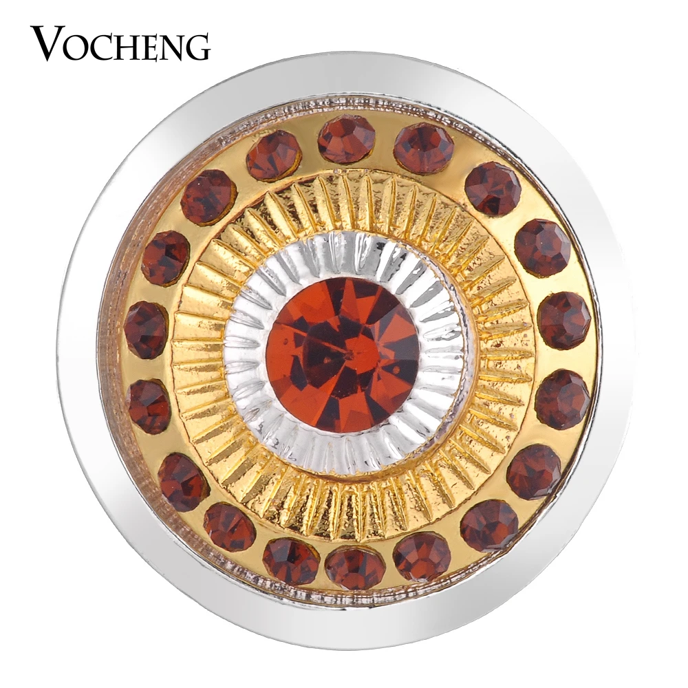 

10PCS/Lot Wholesale Vocheng Ginger Snap Charms Eyes Button Interchangeable 3 Colors 18mm with Crystal Vn-1760*10