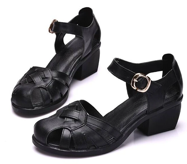 Женская обувь летние сандалии женские повседневные удобные туфли из натуральной