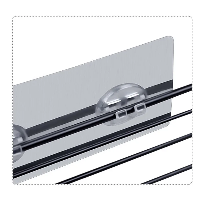 1* Shower Shelf Storage Attachment Washing Basket Wall Mount Rack Hanging Wear-resistant