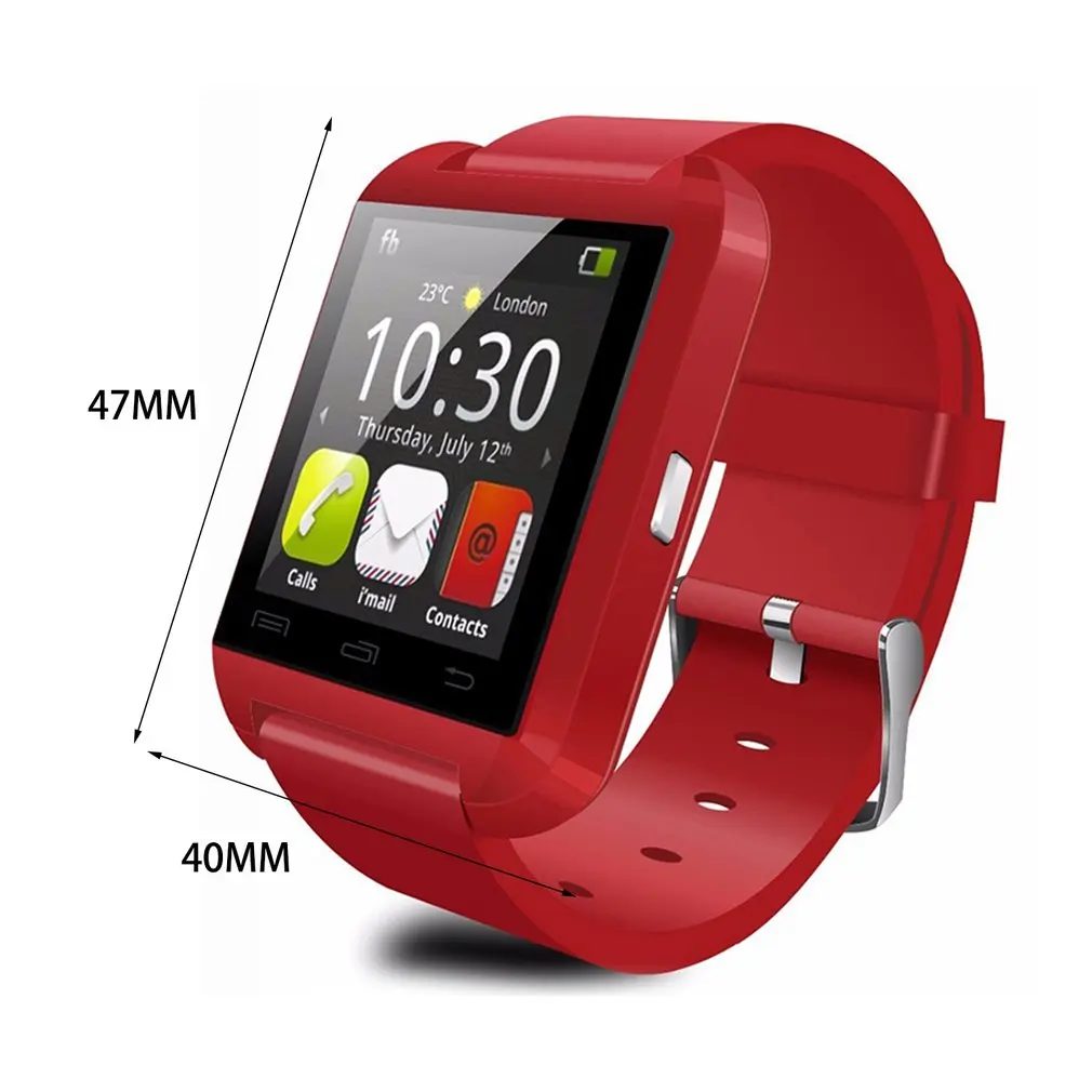 

U8 Bluetooth Smart Sports Watch Altimeter Wristband Bracelet Player Remote Control Camera Card For Android Kids Children Gifts