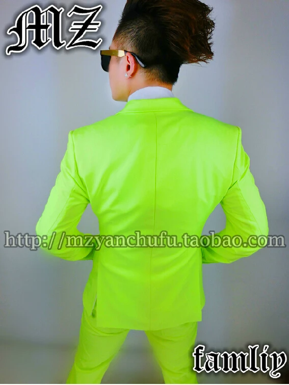 2021 мужские узкие модные размера плюс Блейзер певец танцевальная неоновые