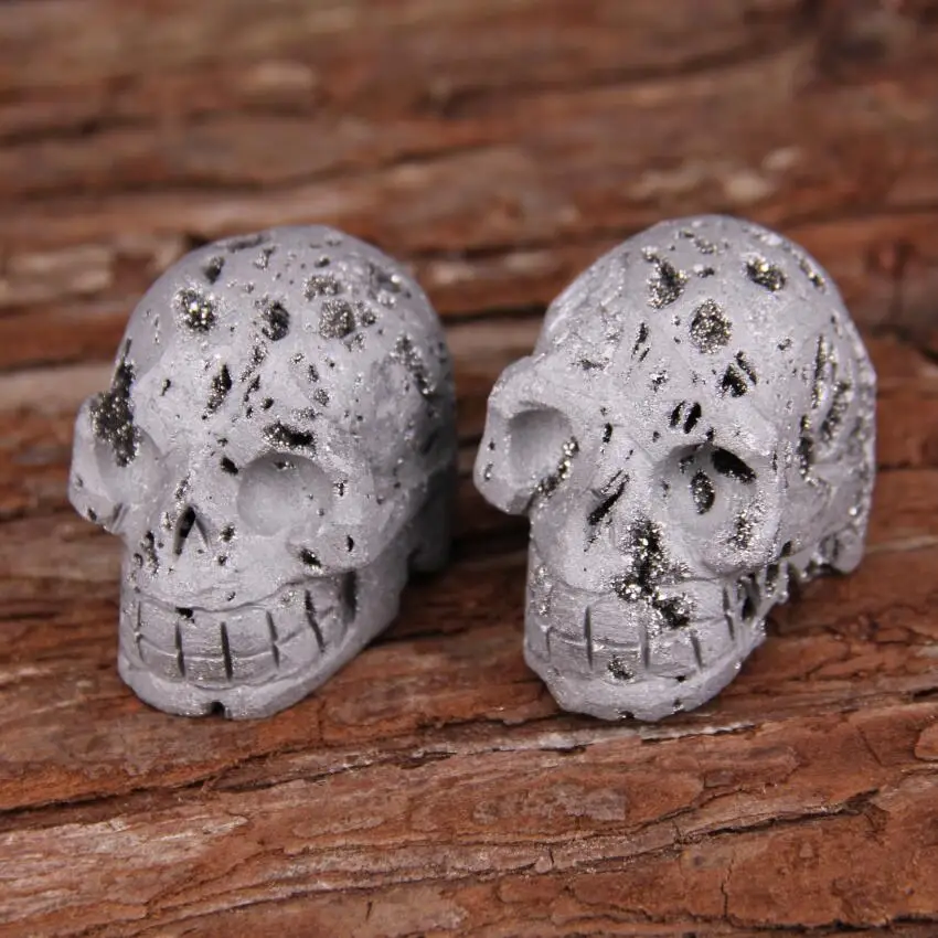 6 цветов 1 шт. скульптура голова черепа натуральные камни титановая Друза