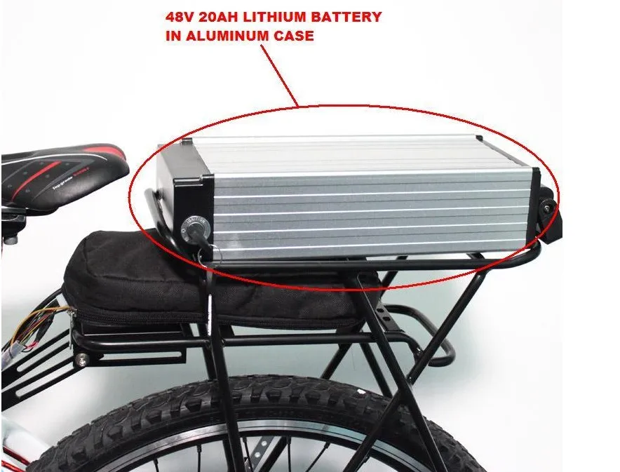 Литий сзади стойку Батарея 48V 20Ah для Bafang/8Fun BB02/BBSHD 500 Вт/750 W/1000 W Средний Кривошип