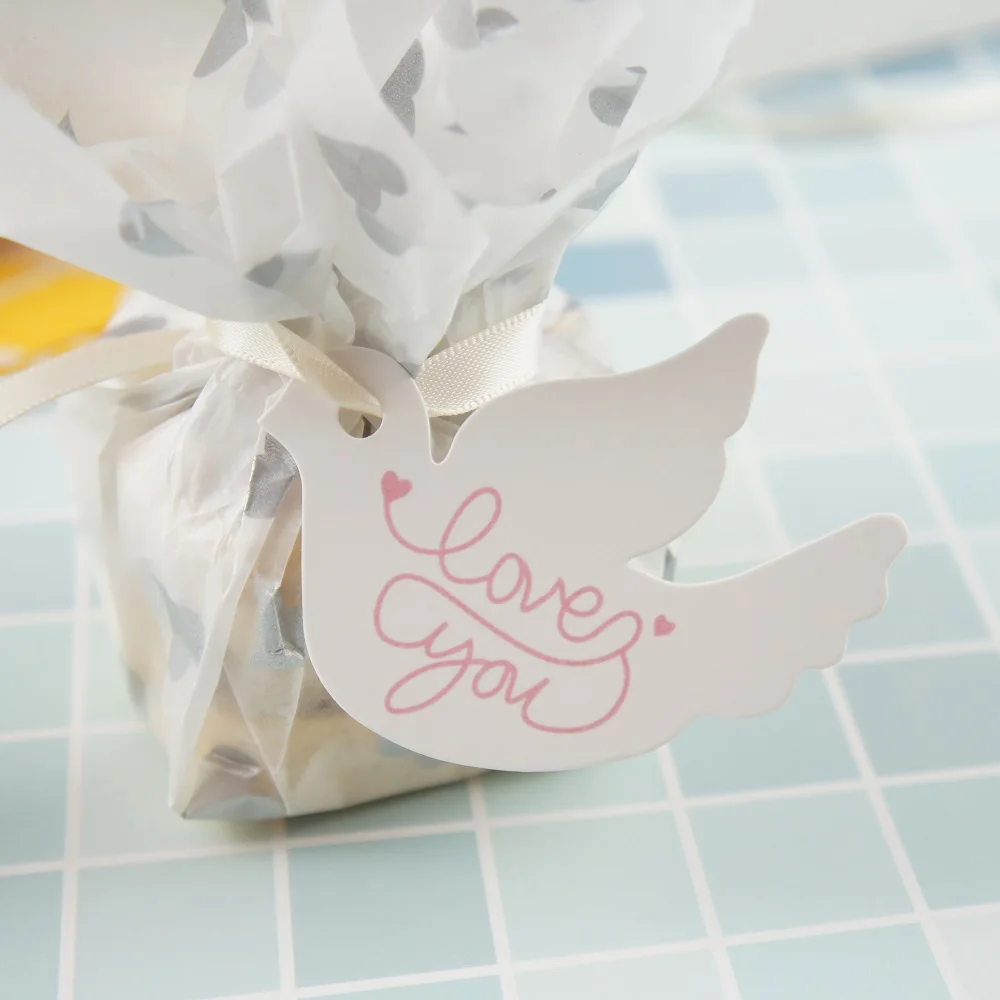 Love you Pigeon 50 шт. упаковка этикеток декоративные ярлыки Свадебные сувениры Подарки