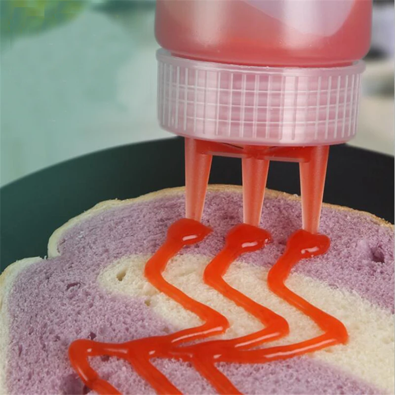 3 Hole Squeeze Bottle Condiment Mustard Dispenser Sauce Vinegar Ketchup Gravy Cruet Kitchen Gadgets Plastic Oil Bottles | Дом и сад