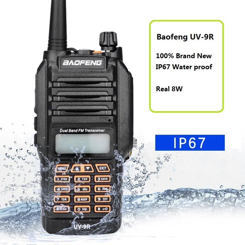 Upgrate версия UV9r водонепроницаемый IP67 дальний радиус действия HAM Радио 8 Вт рация