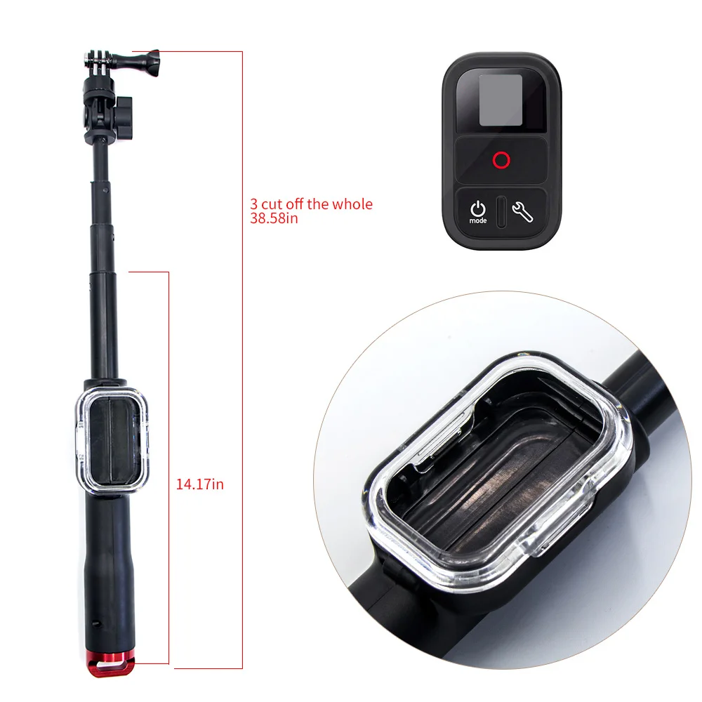 Ручной монопод с дистанционным управлением адаптер для штатива Gopro Hero 3 +/4/5/6/7