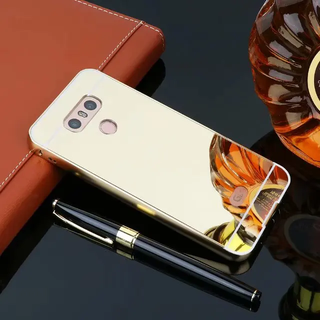 Golden Модные Роскошные Зеркало из розового золота чехол для LG G6-бампер для мобильного телефона чехол для LG G 6 LGG6 5,7 дюймов Чехол для мобильного телефона - Цвет: Golden